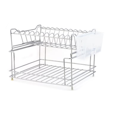 2 Tier Chrome Dish Drainer and Cutlery Holder