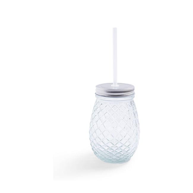 500 ML Transparent Mason Jars with straws