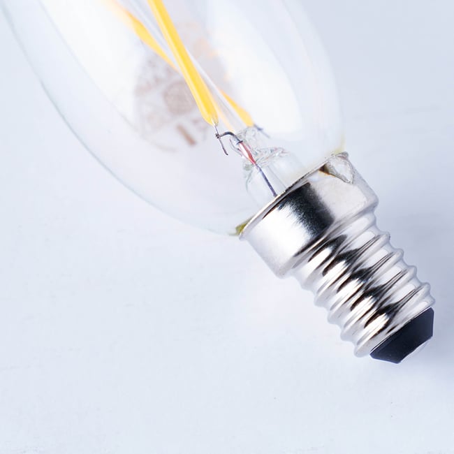 LED Filament Bulb E14, G45, 2 W, 250 lm, 2700 K