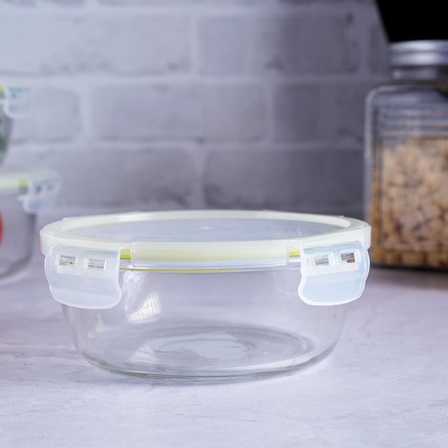 Lock & Lock Clear Plastic Container Canister With White Lid 4L