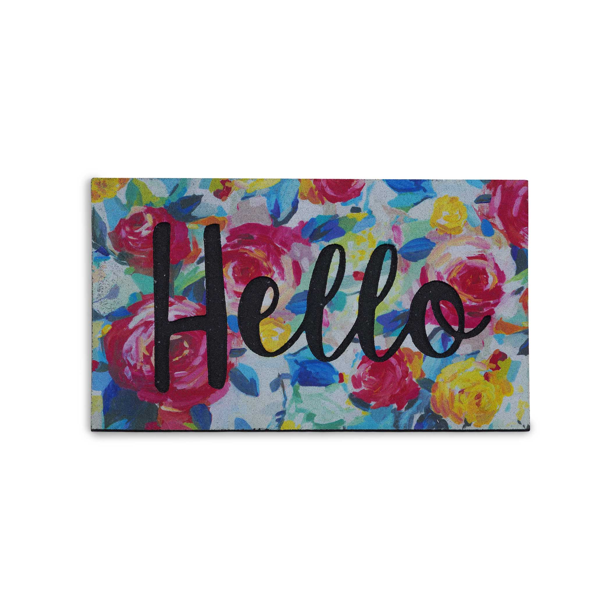 Big Hello Door Mat 46x76cm - Blue